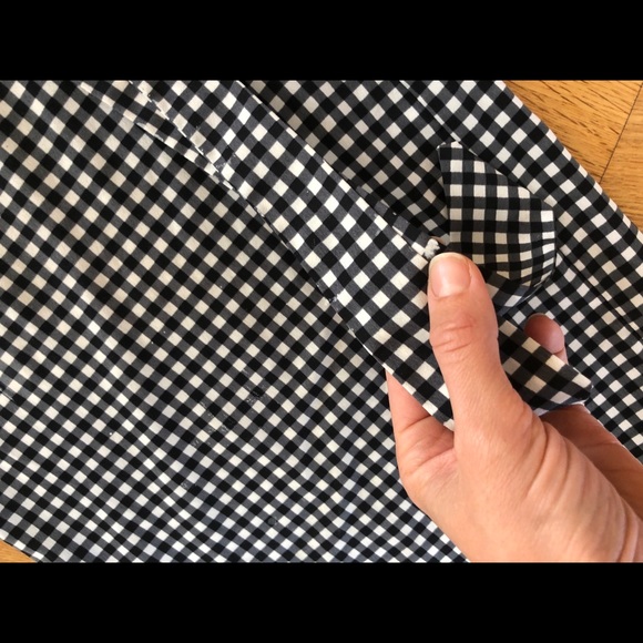 Zara wide leg cropped pants check gingham - Picture 5 of 5